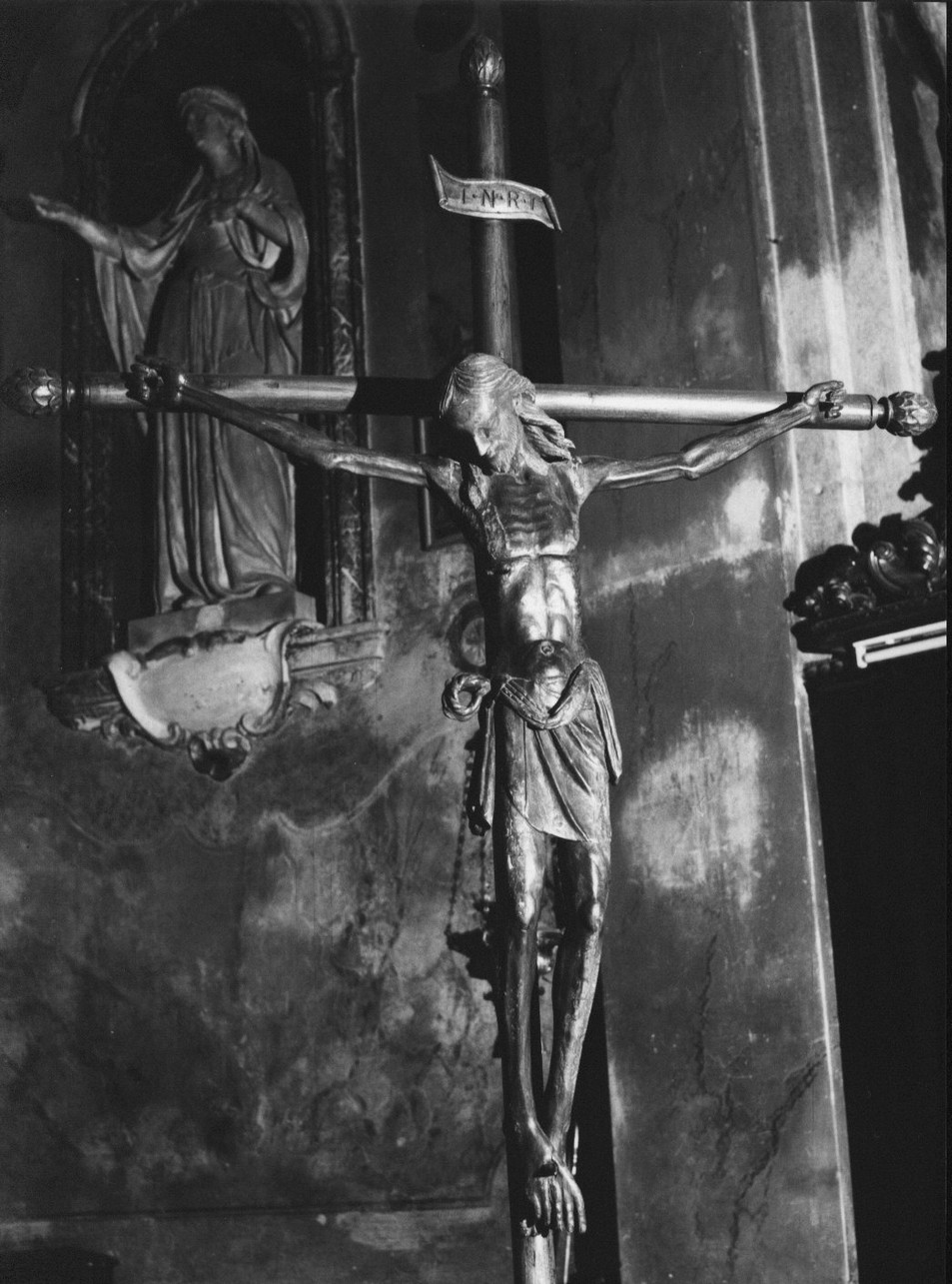 Cristo crocifisso (crocifisso, opera isolata) - bottega italiana (sec. XVI)