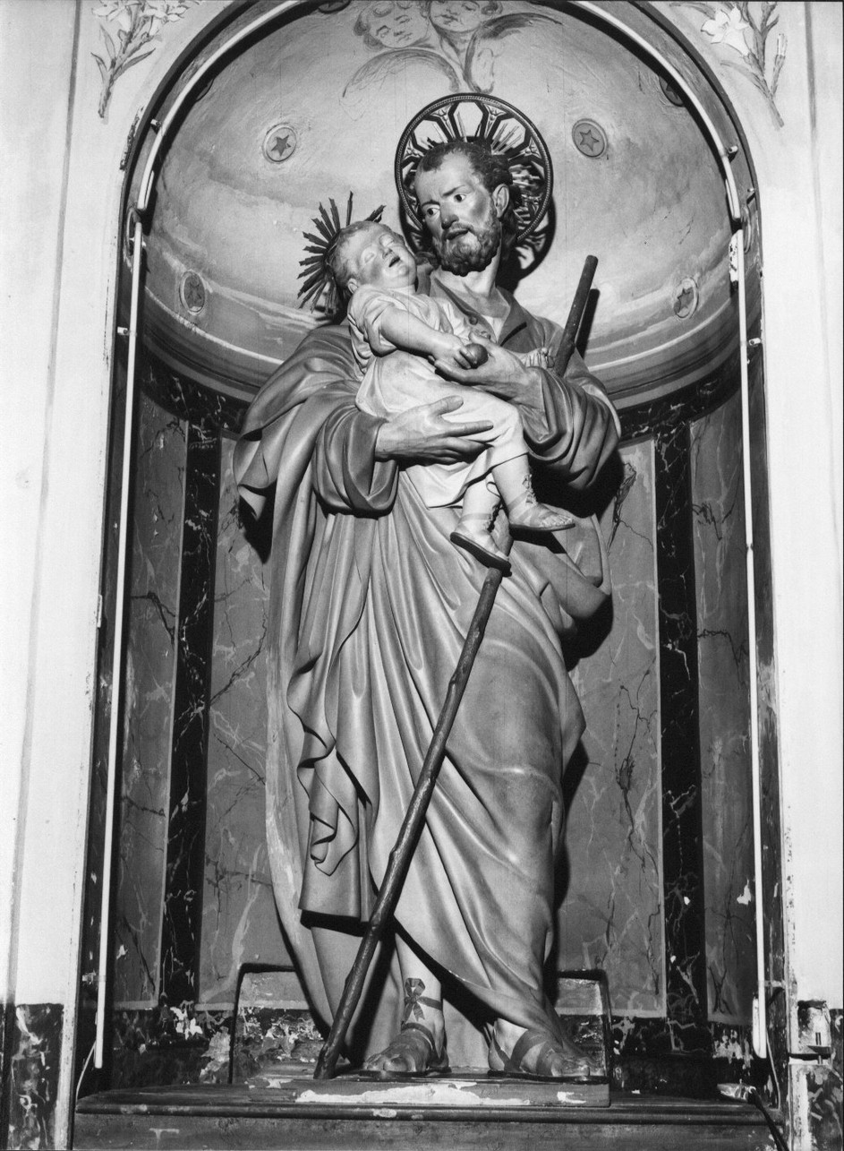 San Giuseppe e Gesù Bambino (scultura, opera isolata) - bottega fiorentina (fine sec. XIX)