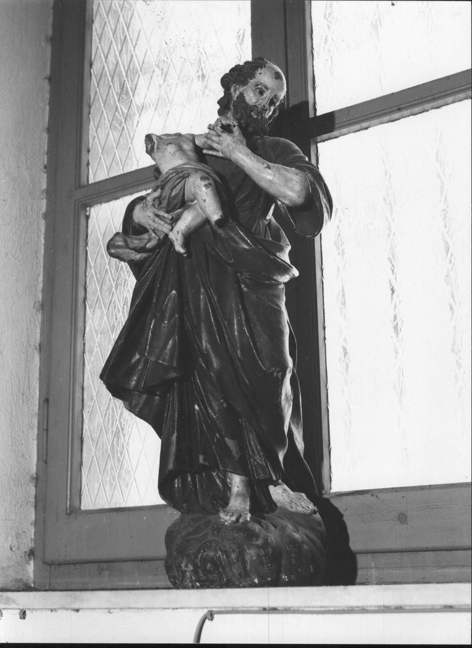 San Giuseppe e Gesù Bambino (scultura, opera isolata) - bottega italiana (fine/inizio secc. XVIII/ XIX)