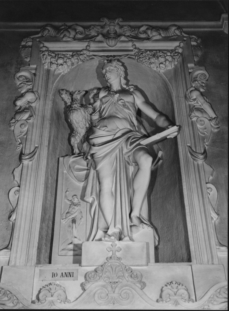 San Giovanni Evangelista (statua, complesso decorativo) di Sparzo Marcello (sec. XVI)