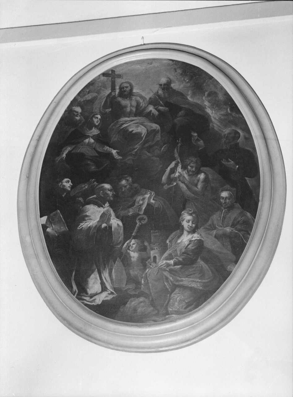 Trinità con la Madonna e Santi (dipinto, opera isolata) - ambito ligure (prima metà sec. XVIII)