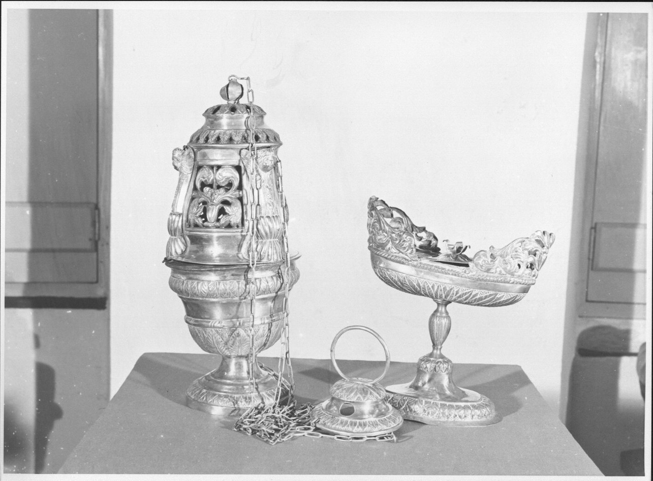 turibolo, elemento d'insieme - bottega ligure (prima metà sec. XIX)