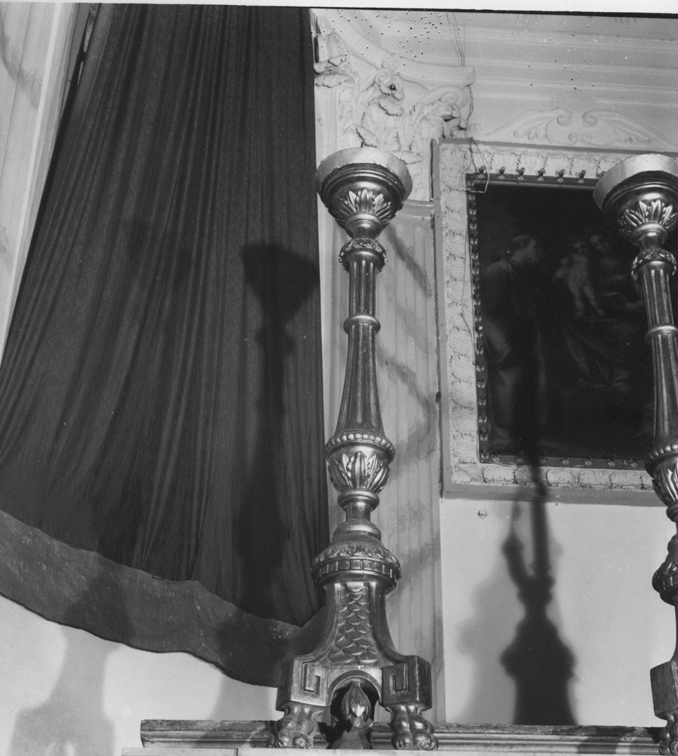 candeliere, serie - bottega ligure (seconda metà sec. XIX)