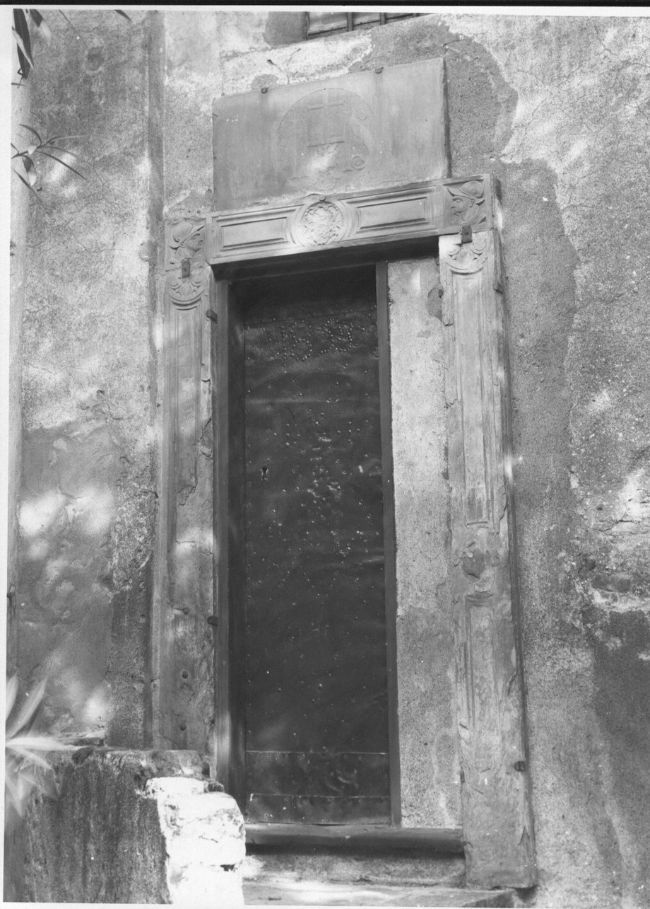 mostra di porta, opera isolata - bottega ligure (sec. XVI)