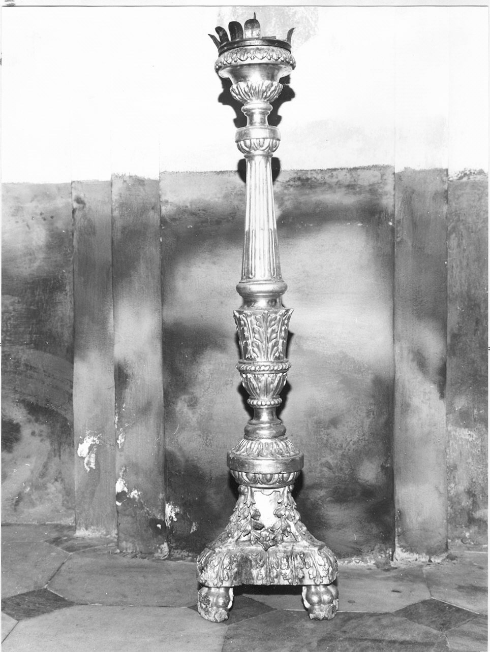 candeliere d'altare, serie - bottega ligure (sec. XIX)