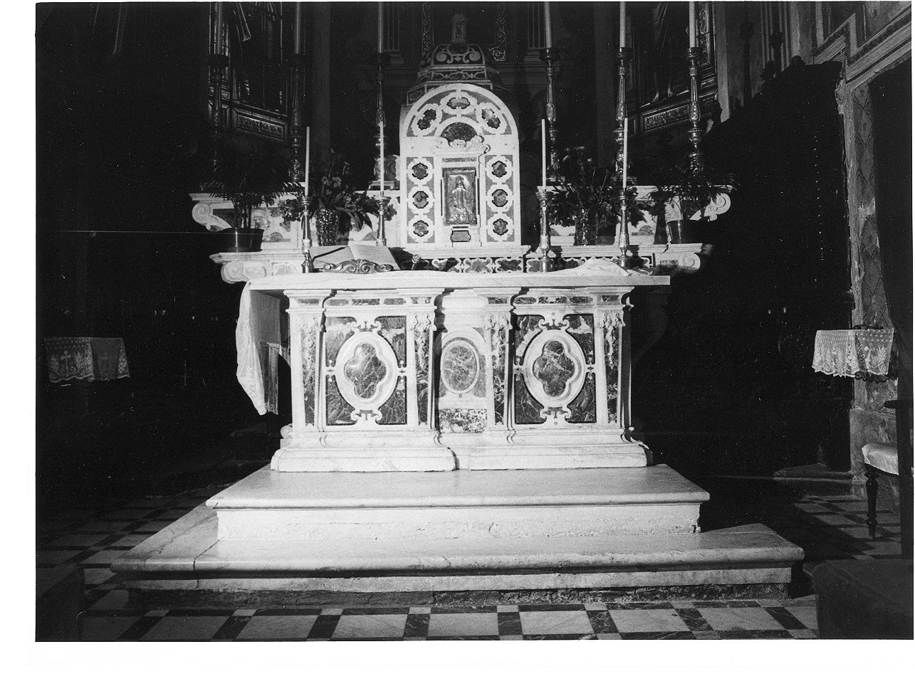 altare maggiore, opera isolata - bottega ligure (prima metà sec. XVII)