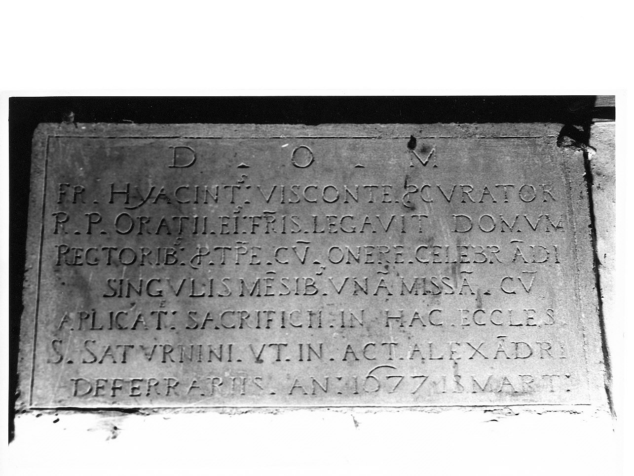 lapide documentaria, opera isolata - bottega ligure (ultimo quarto sec. XVII)