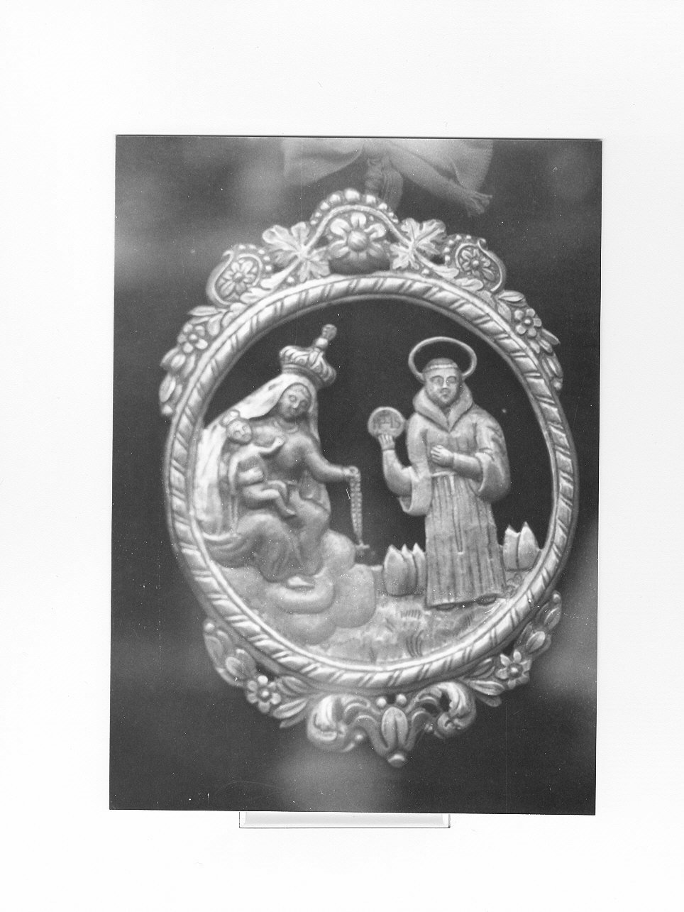 Madonna del Rosario con San Bernardo (placchetta, opera isolata) - bottega genovese (prima metà sec. XIX)