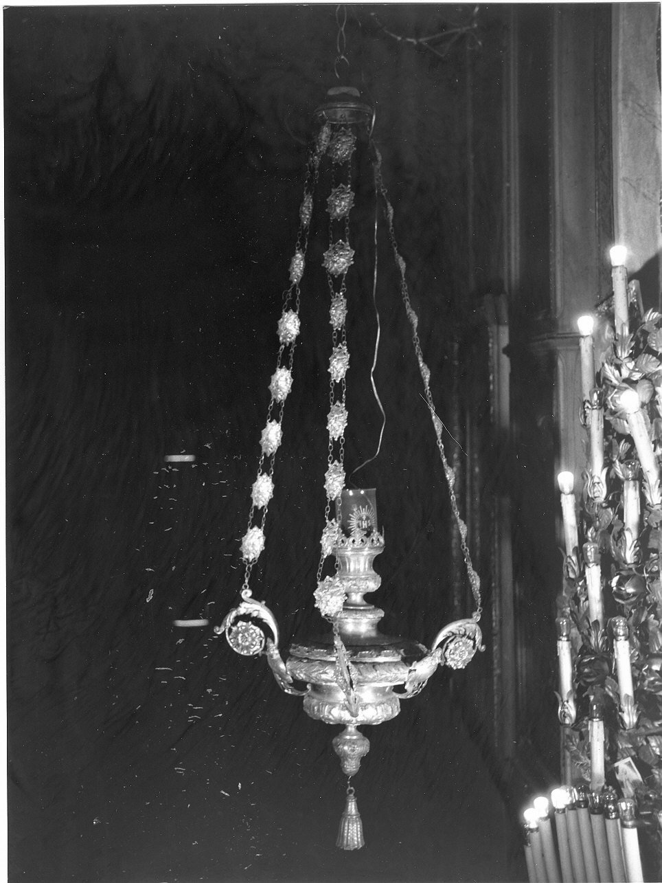 lampada pensile, coppia - bottega italiana (inizio sec. XX)