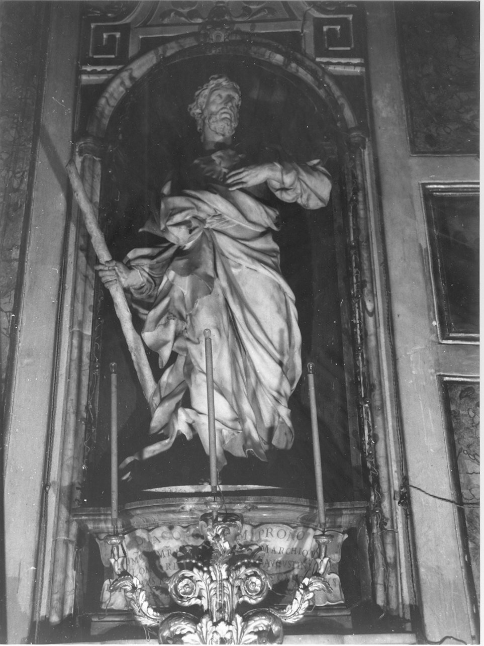 San Giacomo (statua, opera isolata) di Pincellotti Bartolomeo (secondo quarto sec. XVIII)