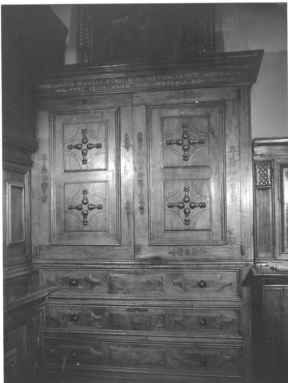 armadio da sacrestia, opera isolata di Cagnacci Niccolò (metà sec. XVIII)