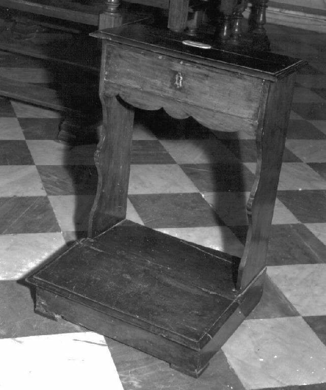 inginocchiatoio, opera isolata - bottega italiana (sec. XIX)