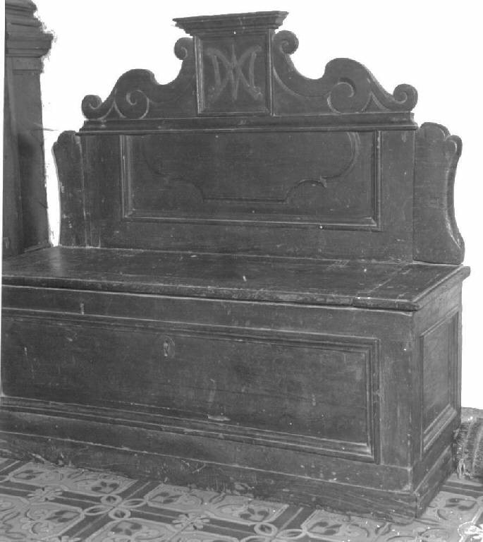 cassapanca, opera isolata - bottega italiana (sec. XVIII)