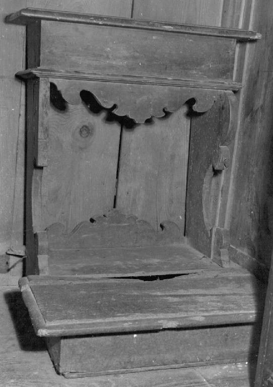 inginocchiatoio, opera isolata - bottega italiana (sec. XVIII)