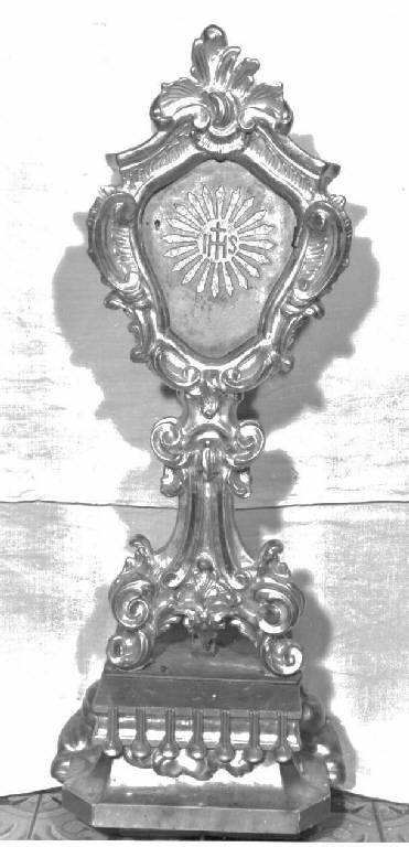 reliquiario - a ostensorio, opera isolata - bottega ligure (sec. XVIII)