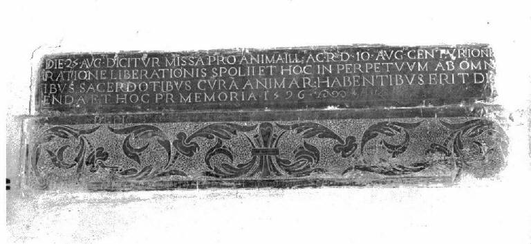 lapide commemorativa, opera isolata - bottega ligure (sec. XVI)