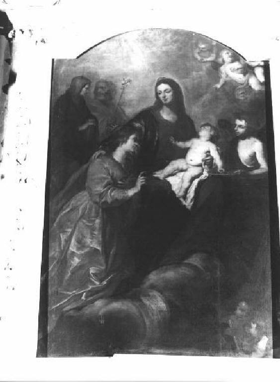matrimonio mistico di Santa Caterina d'Alessandria (dipinto, elemento d'insieme) di De Ferrari Orazio (attribuito) (sec. XVII)