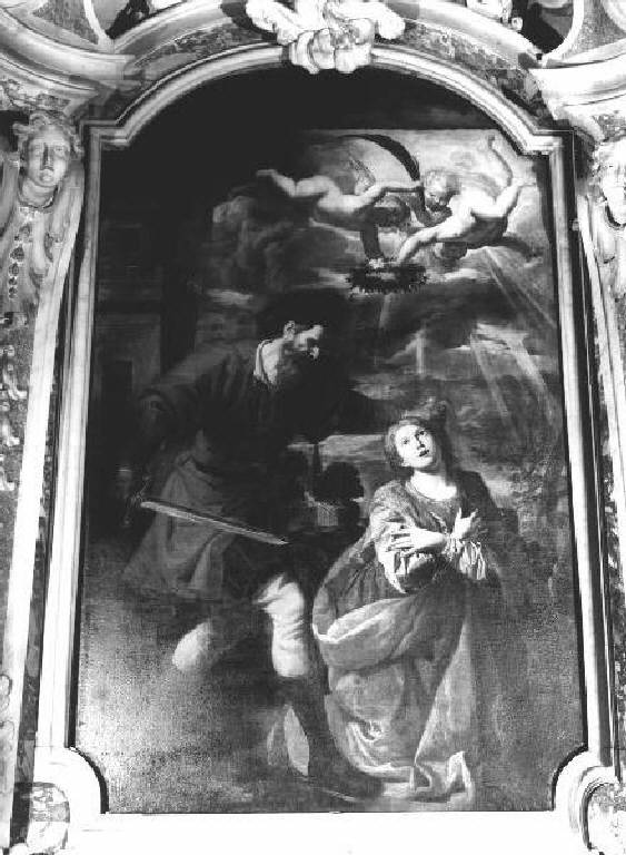martirio di Sant'Orsola (dipinto, elemento d'insieme) di Fiasella Domenico detto Sarzana (attribuito) (sec. XVII)