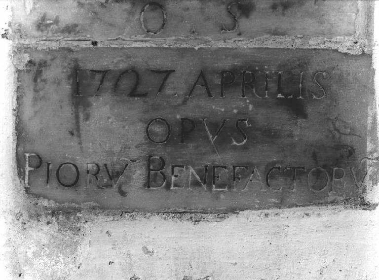 lapide, elemento d'insieme - bottega genovese (sec. XVIII)