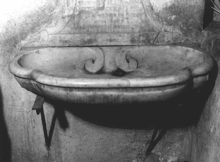 lavabo, elemento d'insieme - bottega genovese (sec. XVIII)