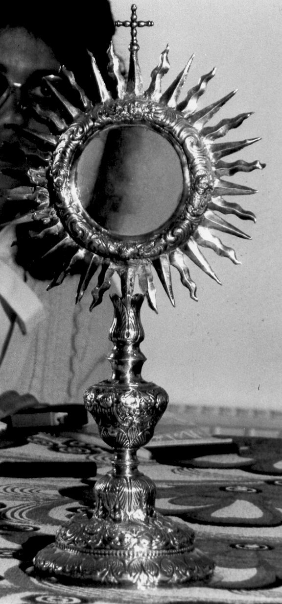 ostensorio - a raggiera, opera isolata - PRODUZIONE LIGURE (fine/inizio secc. XVIII/ XIX)