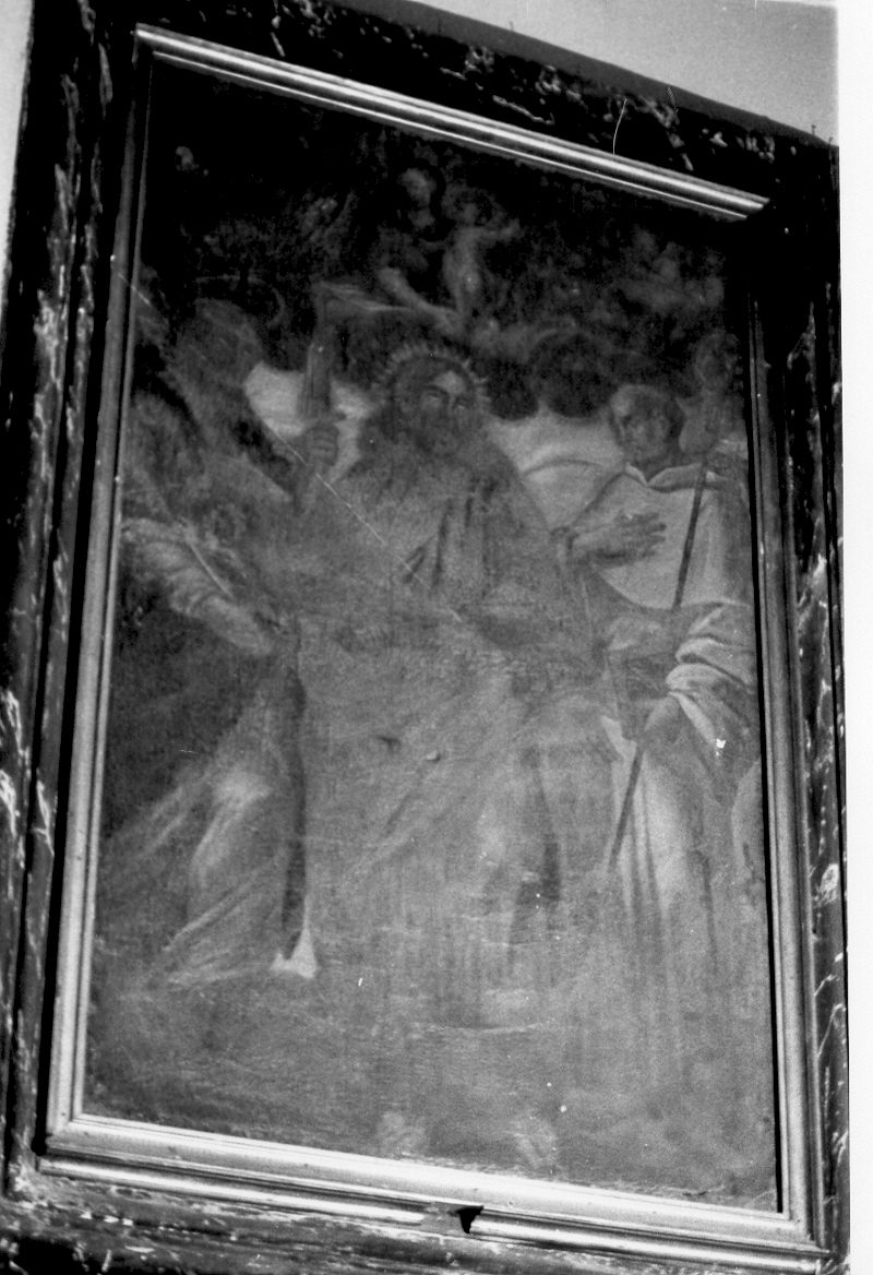 San Giacomo il Maggiore tra San Bernardo e San Bartolomeo (dipinto, opera isolata) - ambito italiano (ultimo quarto sec. XVII)