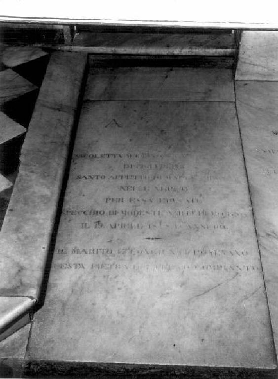 lapide tombale - bottega ligure (prima metà sec. XIX)