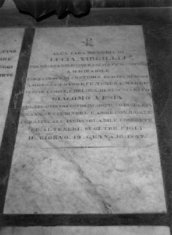 lapide tombale - bottega ligure (prima metà sec. XIX)