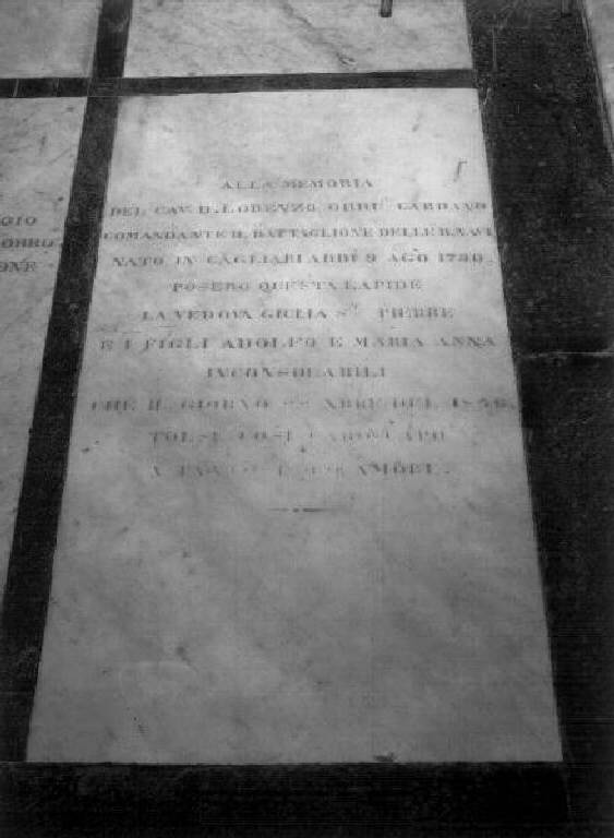 lapide tombale - bottega ligure (prima metà sec. XIX)