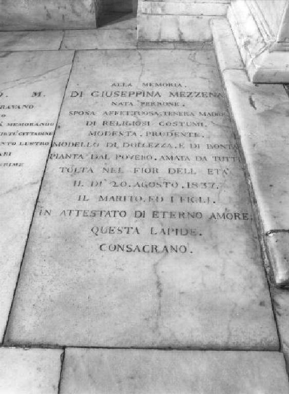 lapide tombale - bottega ligure (prima metà sec. XIX)