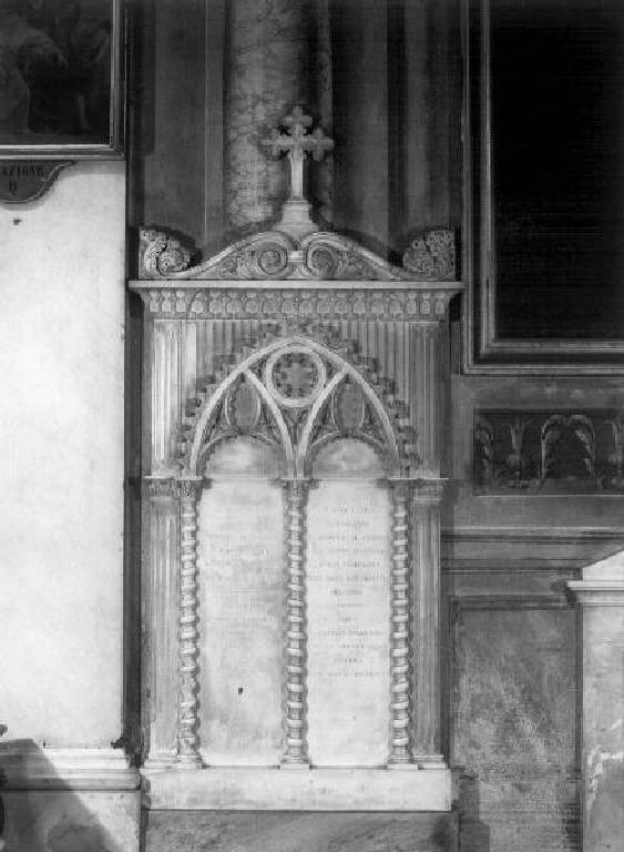 lapide tombale - bottega ligure (prima metà sec. XIX)