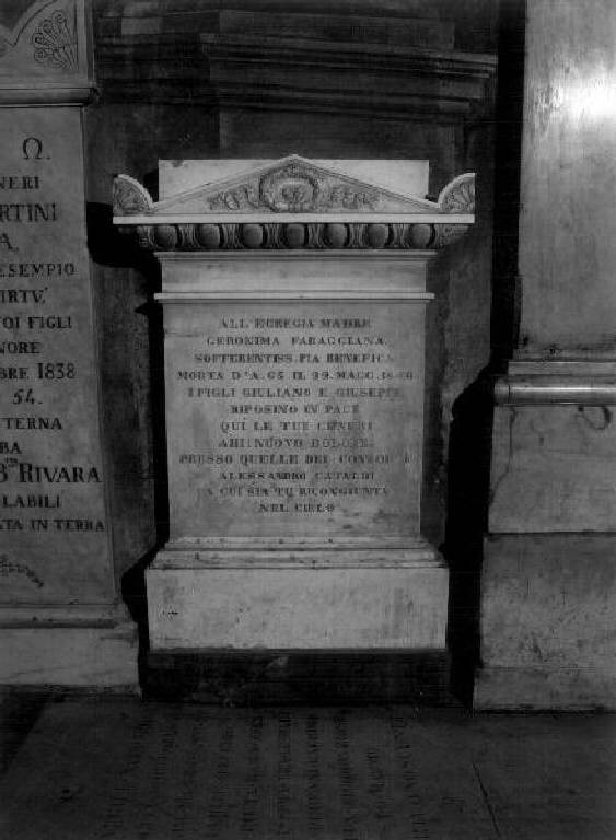 lastra tombale - bottega ligure (secondo quarto sec. XIX)