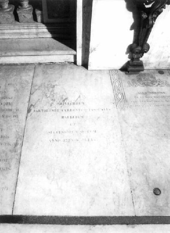 lapide tombale - bottega ligure (ultimo quarto sec. XVIII)