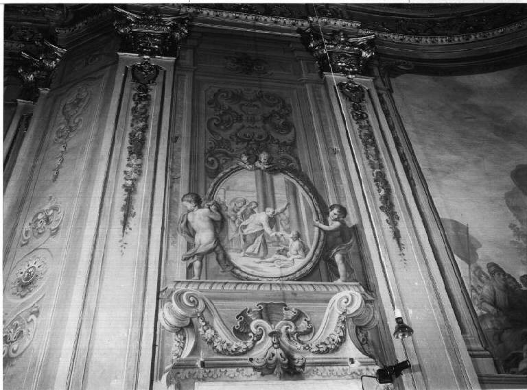 San Pietro guarisce gli infermi con la sua ombra (dipinto) di Galeotti Giuseppe (attribuito) (ultimo quarto sec. XVIII)