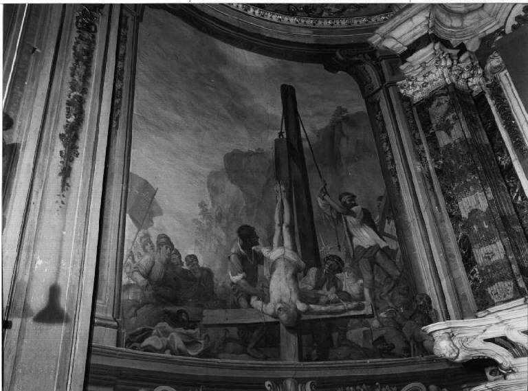 crocifissione di San Pietro (dipinto) di Galeotti Giuseppe (attribuito) (seconda metà sec. XVIII)