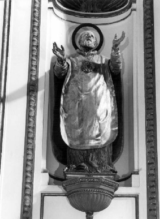 San Filippo Neri (statua) di Bissoni Giovanni Battista (sec. XVII)