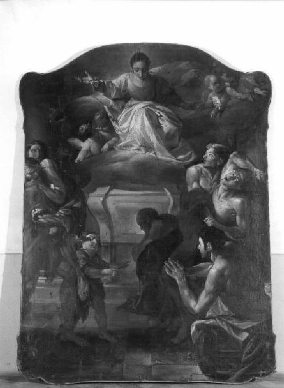 il miracolo degli infermi sulla tomba di Santa Zita (dipinto) di Ratti Carlo Giuseppe (ultimo quarto sec. XVIII)