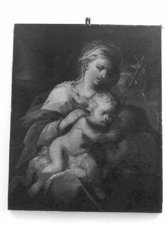 Madonna con Bambino e San Giovannino (dipinto) di Ratti Carlo Giuseppe (ultimo quarto sec. XVIII)