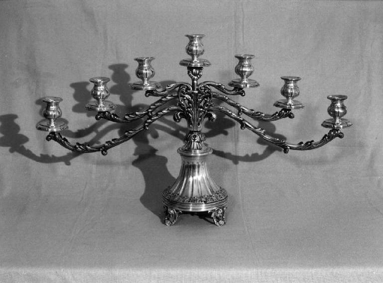 candelabro - bottega ligure (prima metà sec. XX)