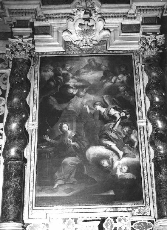 Annunciazione (dipinto) di Carlone Giovanni Andrea (seconda metà sec. XVII)