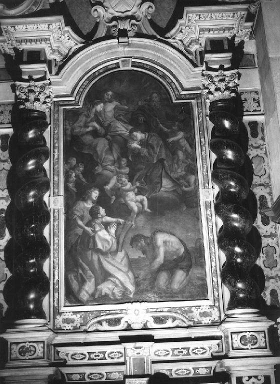 SS. Trinità; Madonna; SS. Leonardo e Stefano (dipinto) di Parodi Domenico (inizio sec. XVIII)