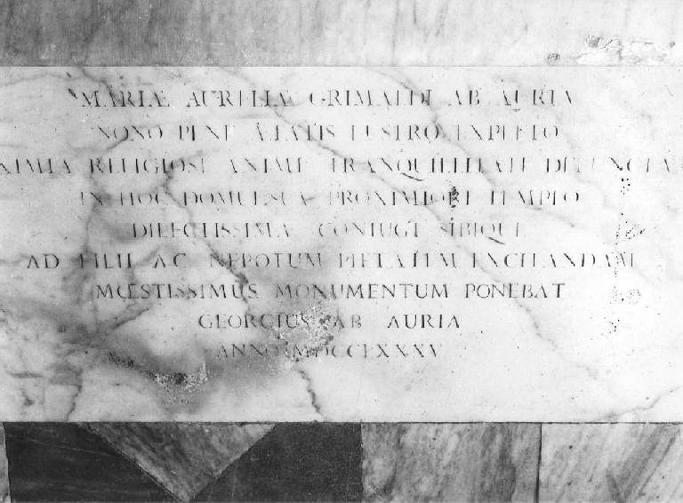 lapide - bottega ligure (ultimo quarto sec. XVIII)