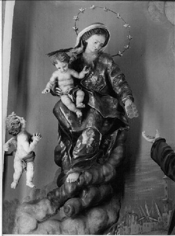 Madonna con Bambino (statua, elemento d'insieme) di Maragliano Anton Maria (scuola) (sec. XVIII)