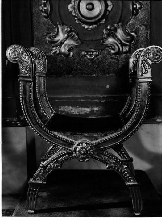 faldistorio - bottega ligure (inizio sec. XIX)