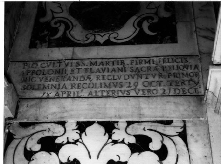 lapide - bottega genovese (secc. XVII/ XVIII)