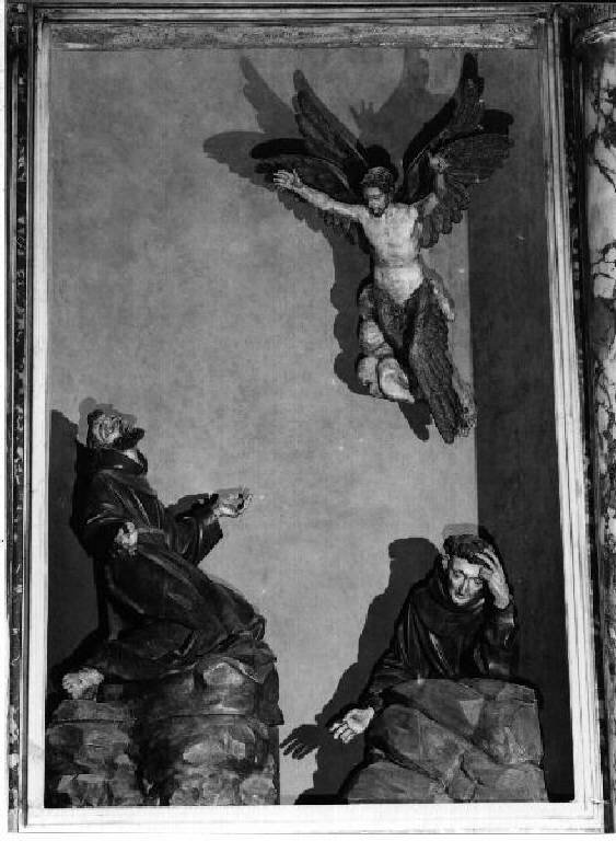 San Francesco d'Assisi riceve le stimmate (gruppo scultoreo) di Maragliano Anton Maria (prima metà sec. XVIII)