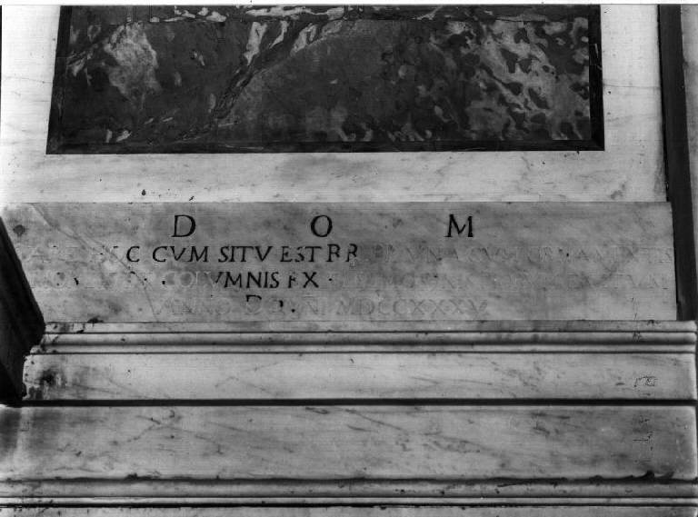 lapide - bottega genovese (secondo quarto sec. XVIII)