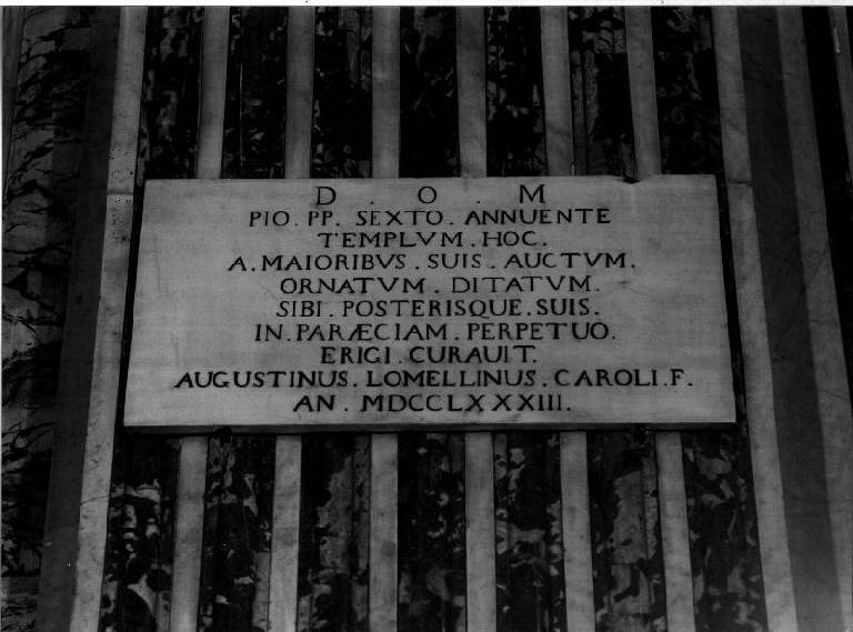 lapide - bottega genovese (ultimo quarto sec. XVIII)