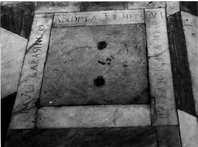 lapide tombale - bottega genovese (sec. XVII)