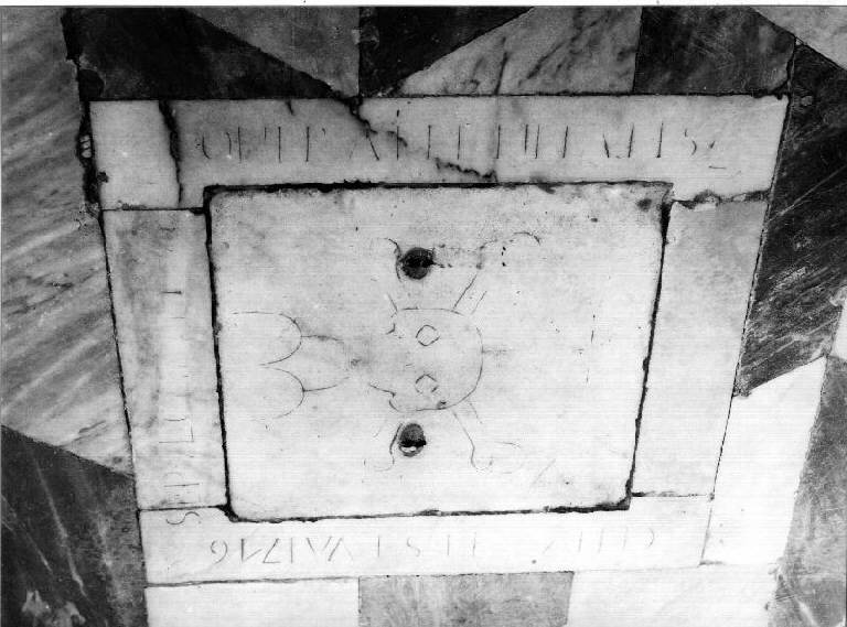 lapide tombale - bottega genovese (primo quarto sec. XVIII)